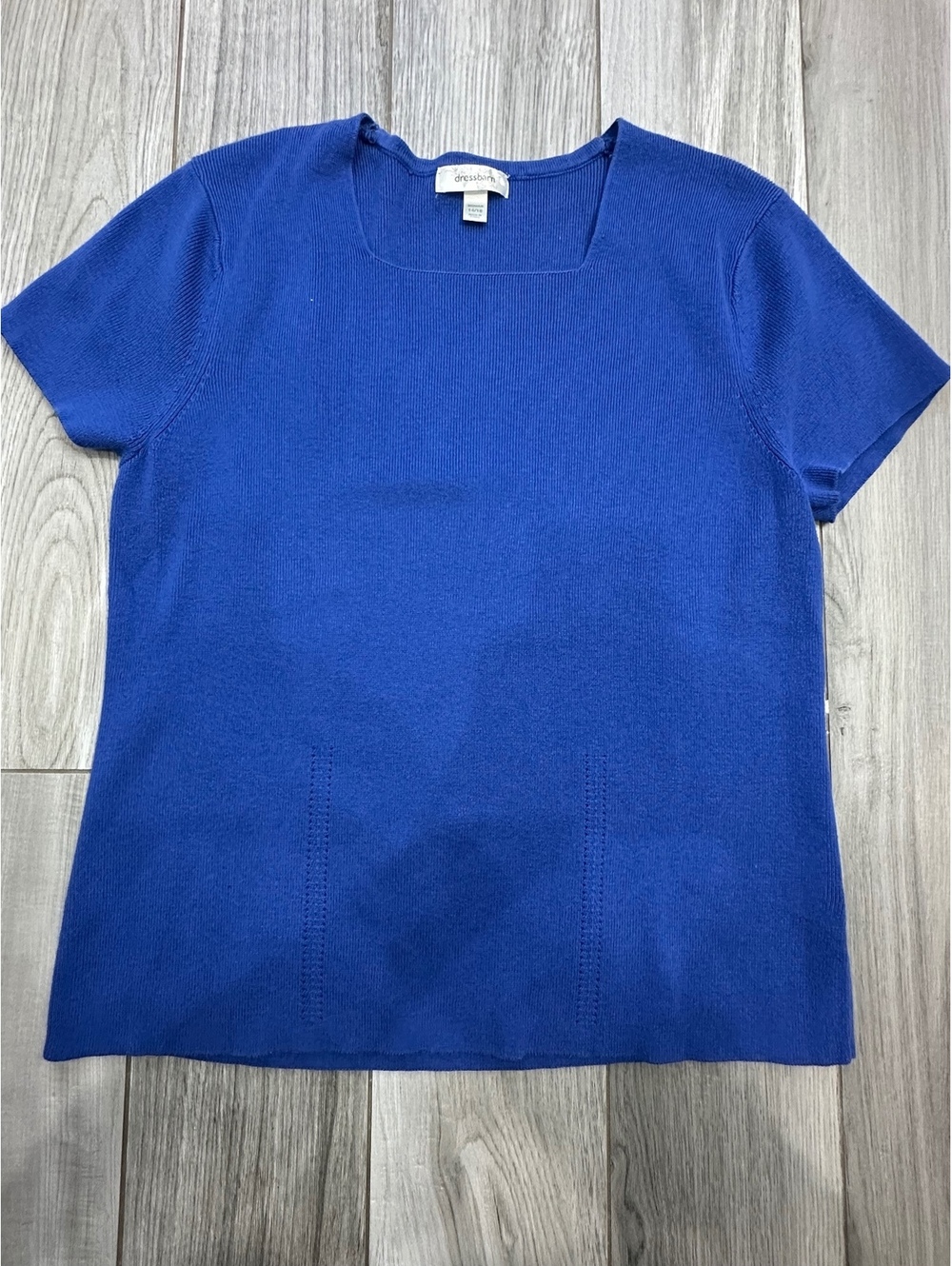dressbarn Women's Blue Short Sleeve Knit Top Size 14/16